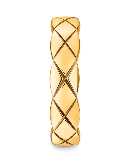 Chanel Metallic Yellow Gold Coco Crush Single Earring