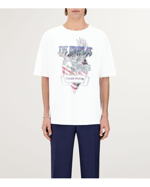 The Kooples White Cotton Printed T-shirt for men