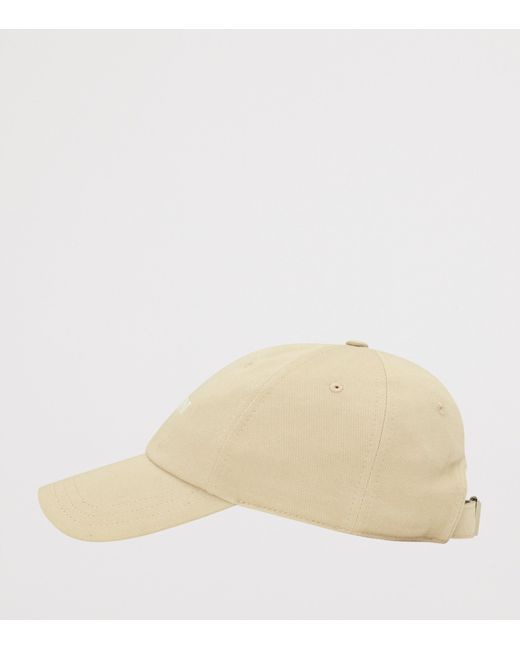 Saint Laurent Natural Cotton Logo Baseball Cap