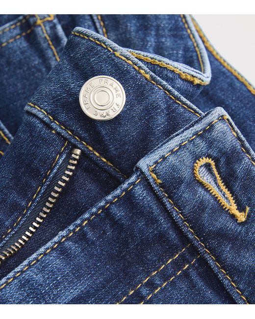 FRAME Blue The Reboot Crop Bootcut Jeans