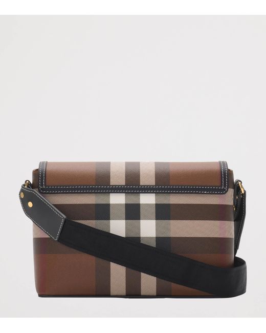 Burberry Black Check Note Cross-Body Bag