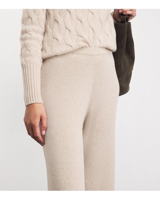 Johnstons Natural Wool Ribbed Trousers