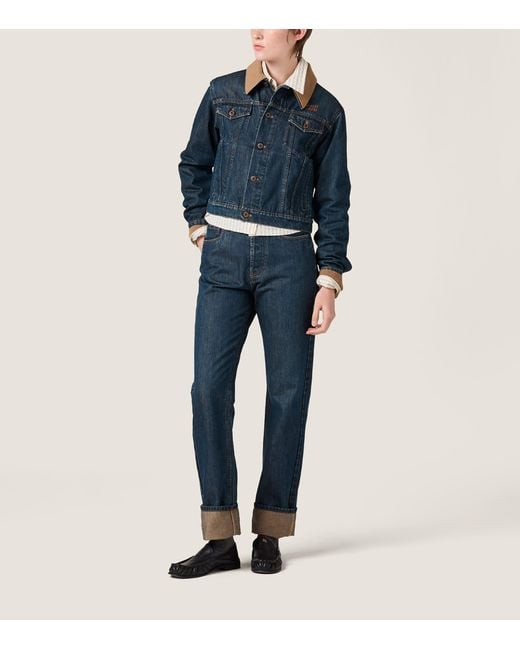 Miu Miu Blue Denim Blouson Jacket