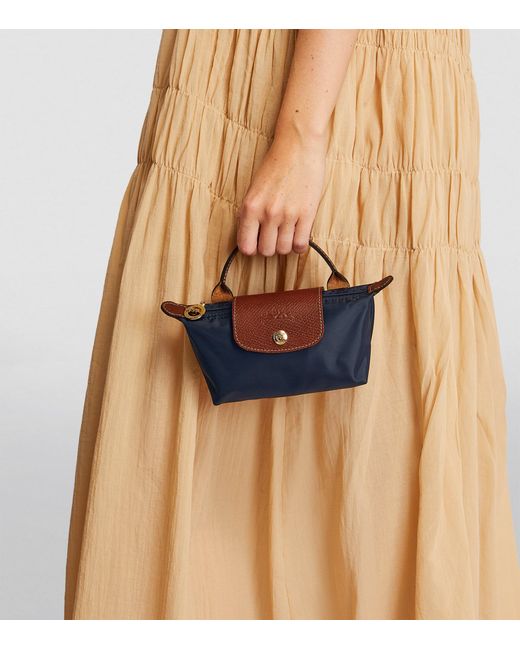 Longchamp Blue Le Pliage Original Pouch