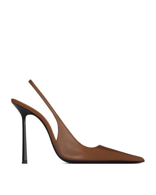 Saint Laurent Brown Leather Vendome Pumps 110