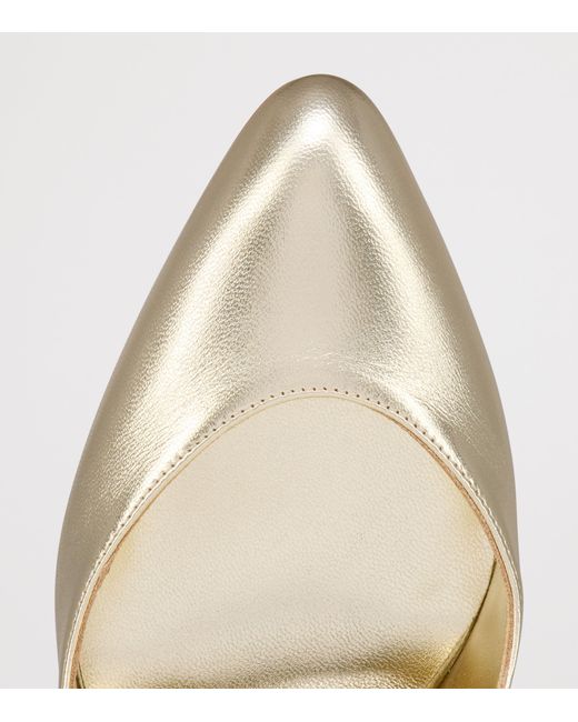 Christian Louboutin Metallic Fannylove Sling Nappa Leather Slingback Pumps 100