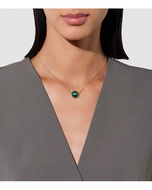 Pomellato Green Rose Gold, Diamond, Mother-of-pearl And Malachite Pom Pom Dot Necklace