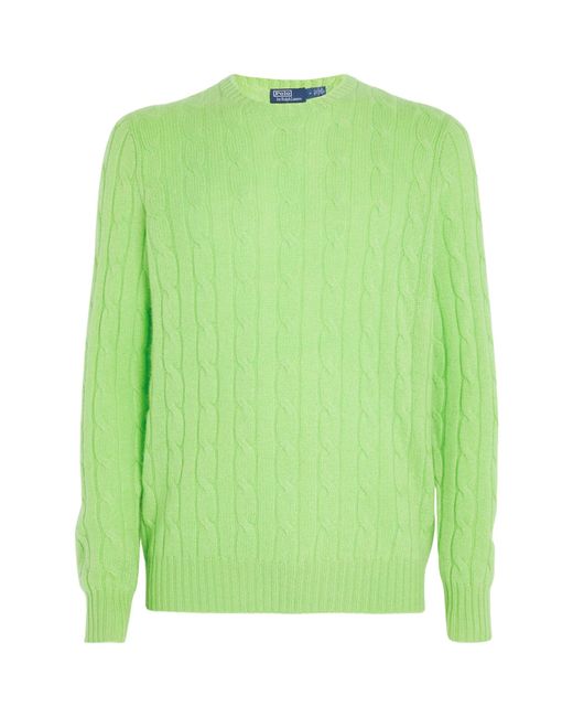 Polo Ralph Lauren Green Cashmere Cable-knit Sweater for men