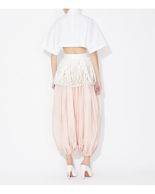 Alaïa White High-Neck Crop Top