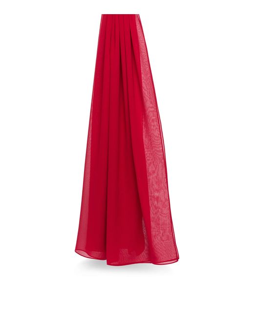 Max Mara Red Silk Scarf