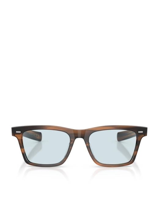 Oliver Peoples Brown Acetate Maestro Pillow Sunglasses