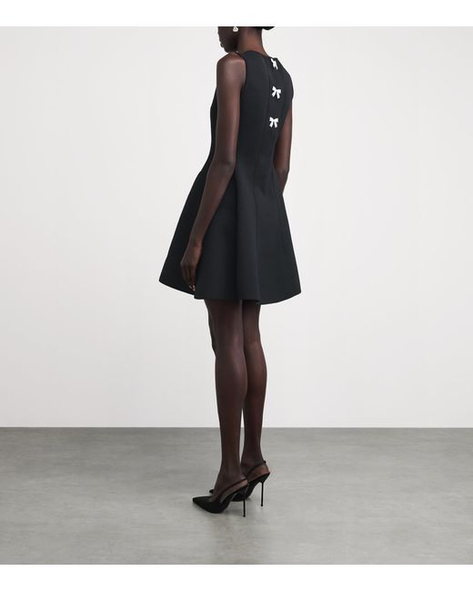 Maje Black Bow-Detail Mini Dress