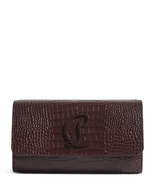 Christian Louboutin Brown Loubi54 Alligator-Embossed Leather Chain Wallet