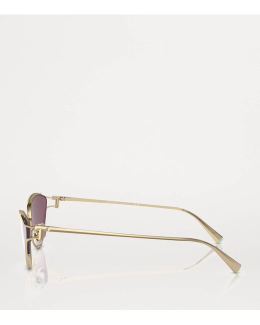 Tiffany & Co Pink Metal Cat Eye Sunglasses
