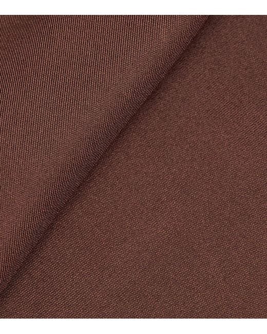 Skims Brown Unlined Plunge Thong Bodysuit