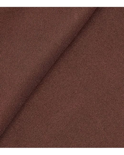 Skims Brown Unlined Plunge Thong Bodysuit