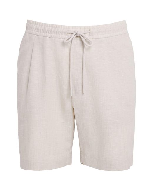 Zimmerli of Switzerland Natural Linen-Cotton Drawstring Shorts for men