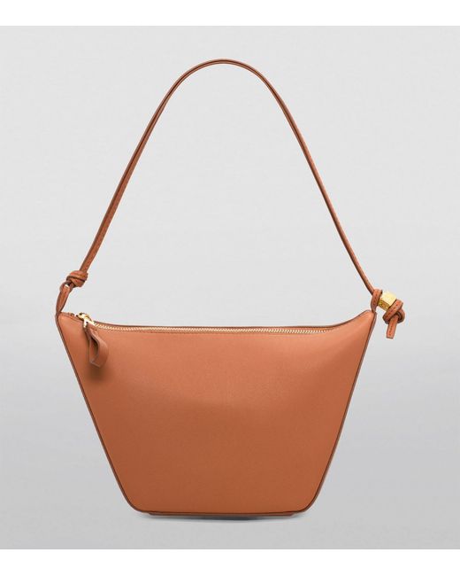 Loewe Brown Mini Leather Hammock Shoulder Bag