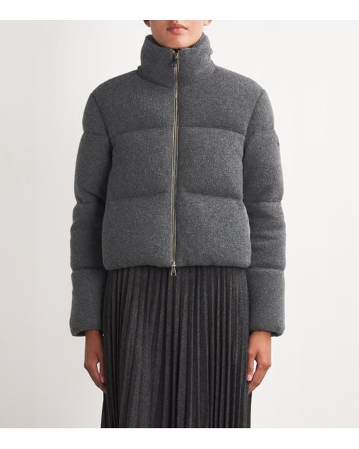 Moncler Gray Down-Filled Breze Jacket