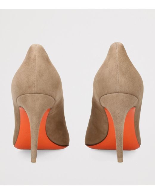 Santoni Natural Suede Sibille Pumps 85