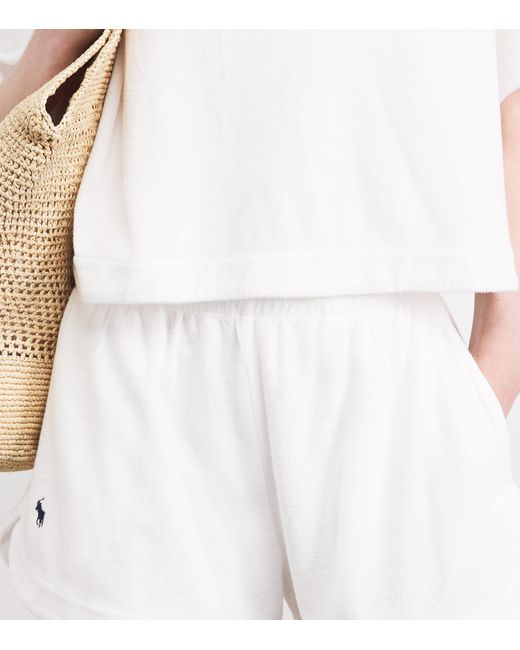 Polo Ralph Lauren White Organic Cotton Terry Polo Shirt And Shorts Set