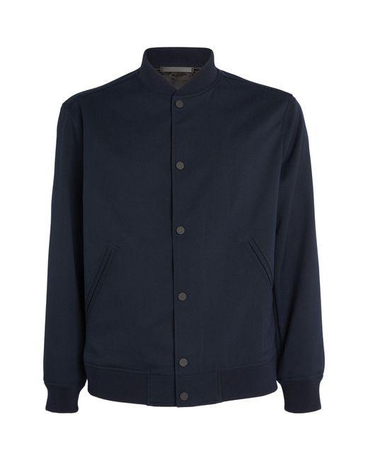 Theory Blue Precision Pointe Bomber Jacket for men