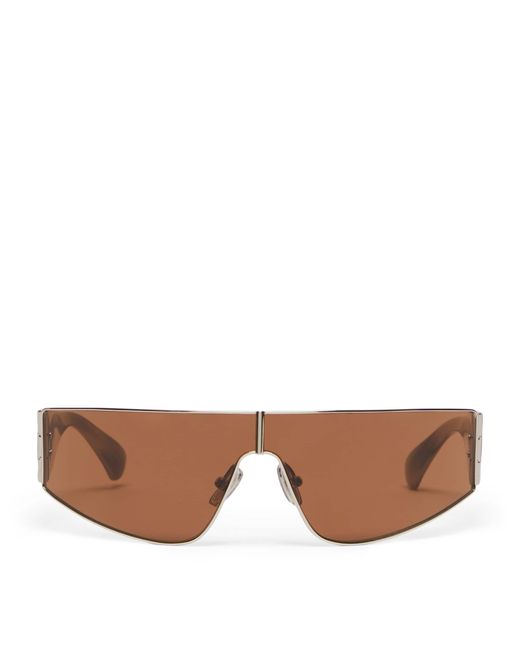 Max Mara Brown Metal Shield Sunglasses