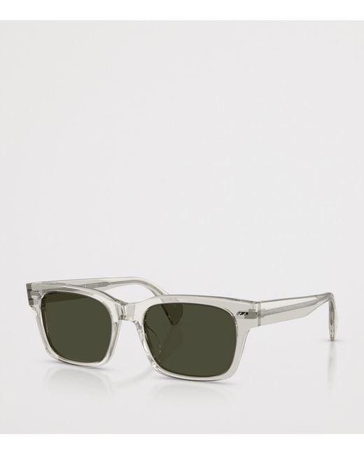 Oliver Peoples Green Ryce Rectangle Sunglasses