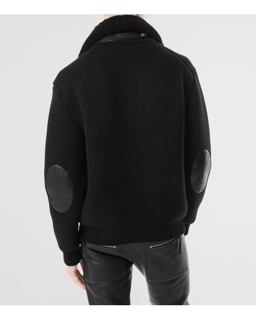 Tom Ford Black Cashmere Collared Jacket for men