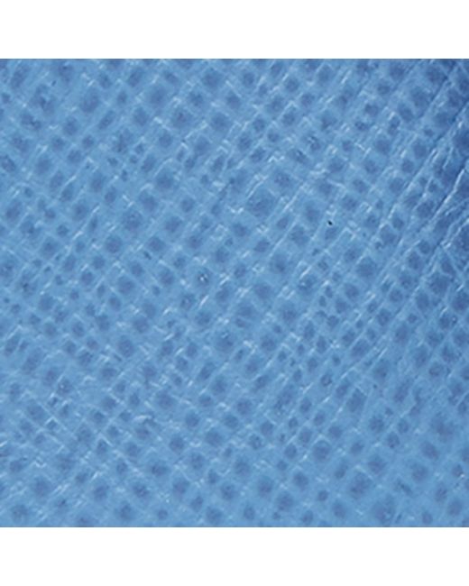 Smythson Blue Leather Panama Playing Card Case