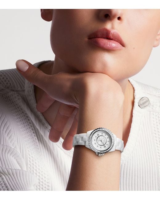 Chanel Metallic Ceramic, Steel And Diamond J12 Calibre 12.2 Watch