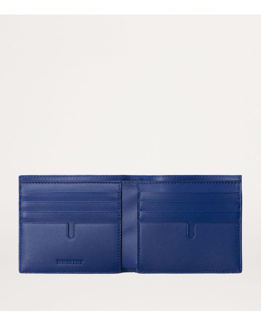 Burberry Blue Check Bifold Wallet for men