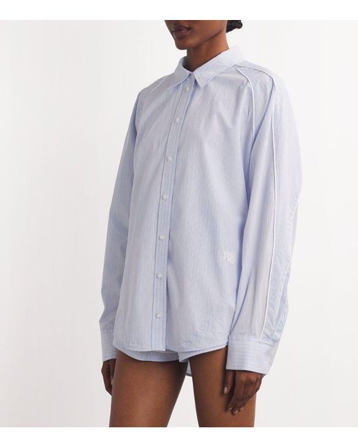 Alexander Wang Blue Oversized Striped Shirt