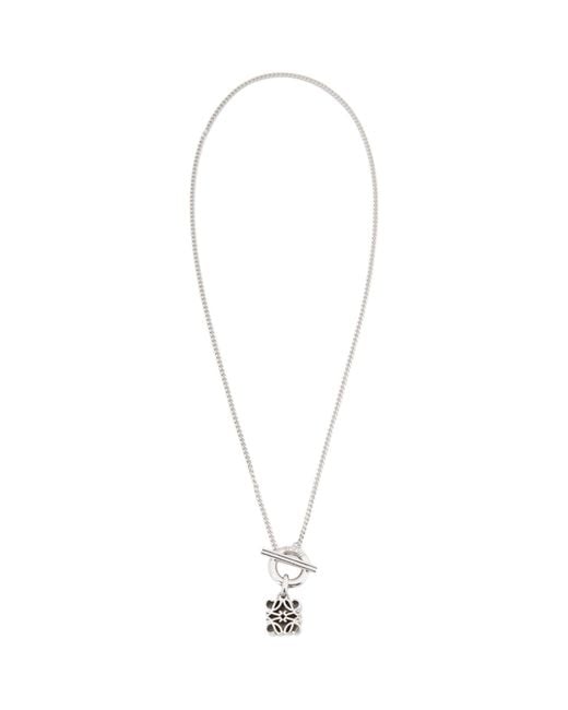 Loewe Metallic Anagram Pendant Necklace
