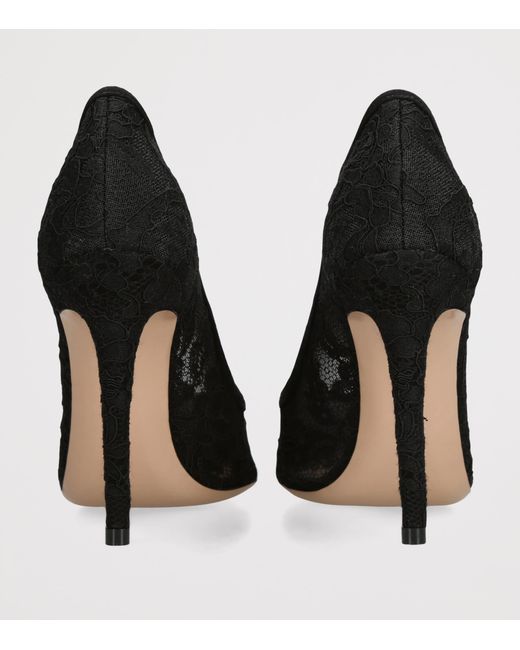Gianvito Rossi Black Lace Claudia Pumps 105