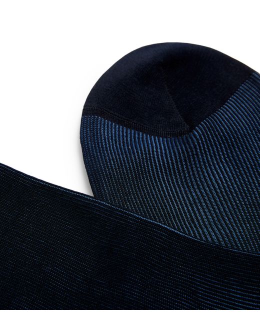 Falke Blue Fine Shadow Socks for men