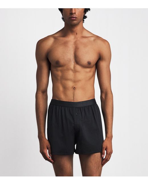 Sunspel Blue Superfine Cotton Boxer Shorts for men