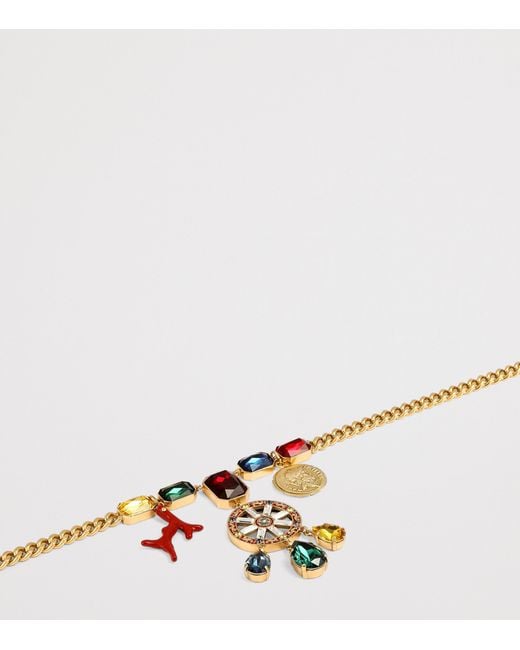 Dolce & Gabbana Metallic Carretto Wheel Necklace