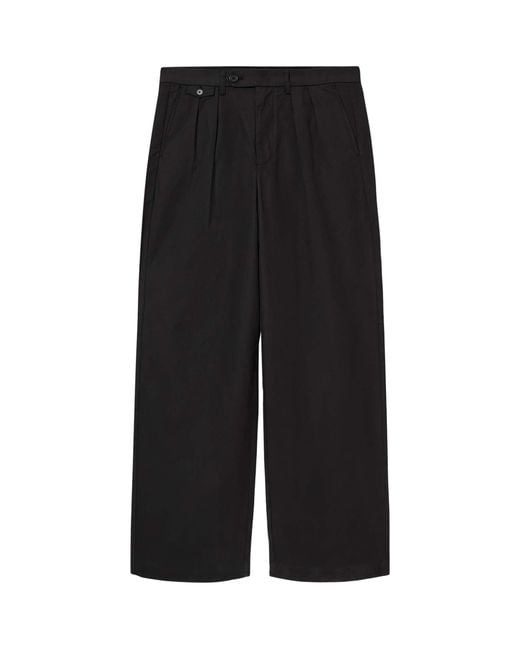 AllSaints Black Conway Wide-Leg Trousers for men