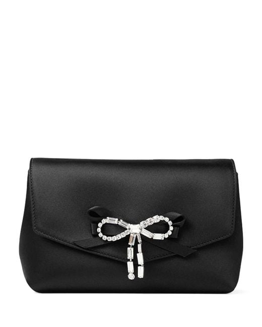 Jimmy Choo Black Satin Bow Mini Bag
