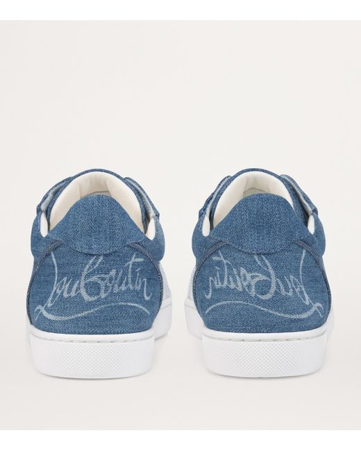 Christian Louboutin Blue Fun Vieira Denim Cotton Low-Top Trainers