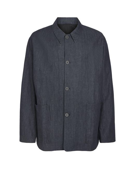 Studio Nicholson Blue Cotton-Linen Nopi Jacket for men