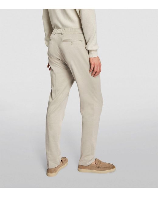 Marco Pescarolo Natural Silk-cotton Trousers for men