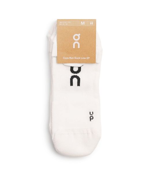 On Shoes White Organic Cott-Blend Core Run Low Socks for men