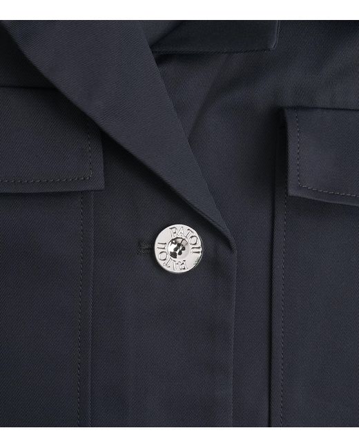 Patou Blue Cotton Cropped Jacket
