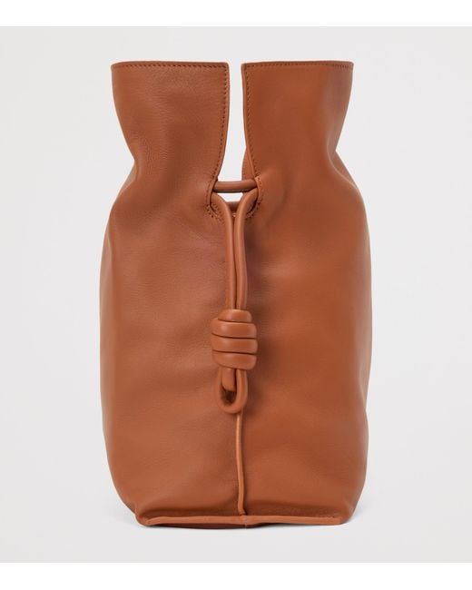 Loewe Brown Large Leather Flamenco Shoulder Bag