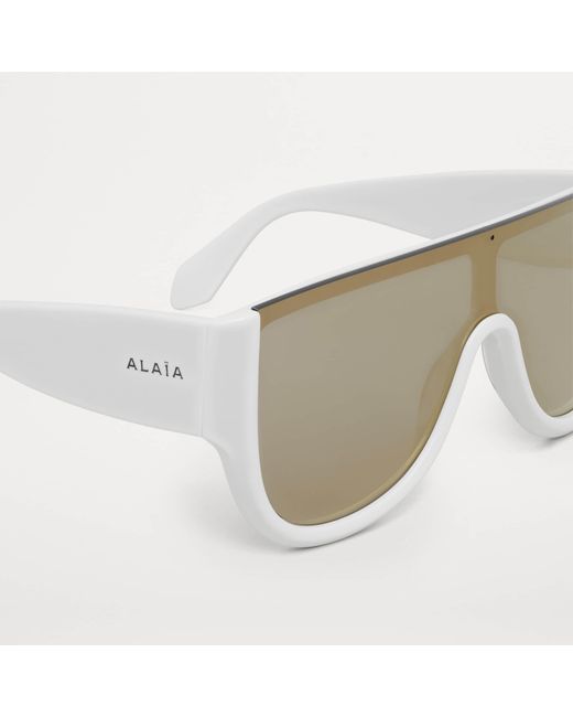Alaïa Gray Square Sunglasses