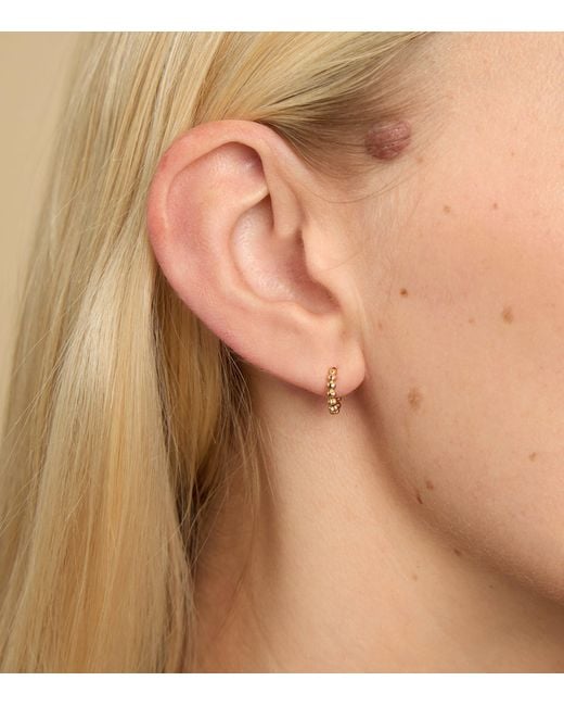 Astrid & Miyu Metallic Heart Huggie Earrings