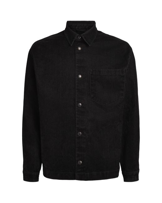 7 For All Mankind Black Denim Overshirt for men