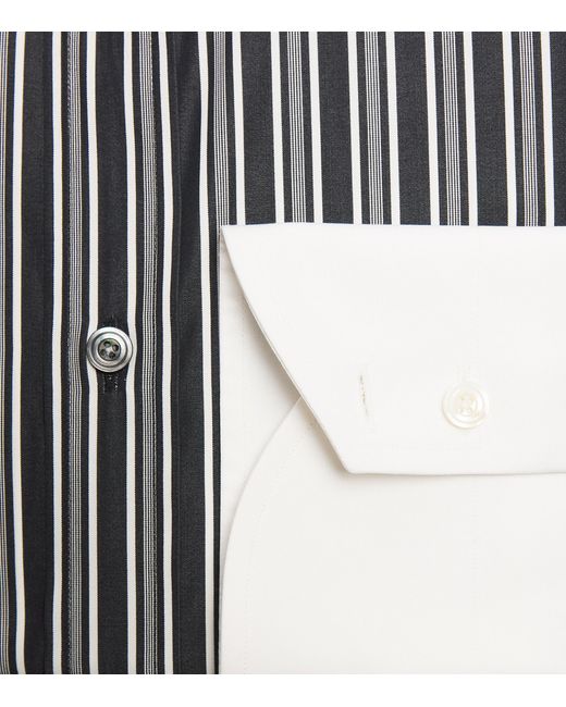 Tom Ford Black Cotton Stripe Shirt for men